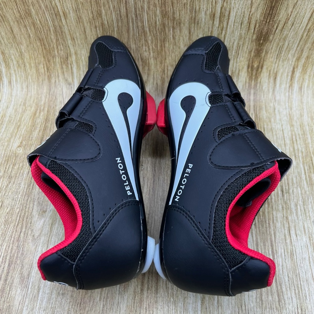 Peloton Indoor Cycling Shoes‎ Women's Size 8 EU 39 Black Red Spin Bike - Picture 7 of 9